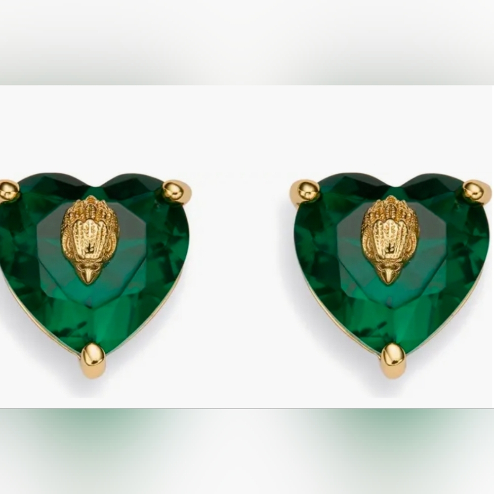 Kurt Geiger London Crystal Heart Stud earrings Peirced